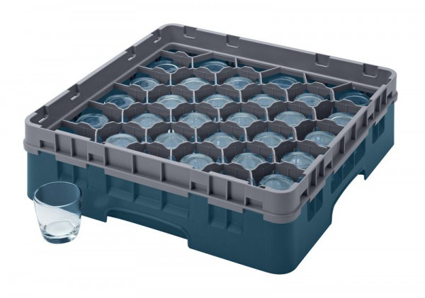 Cambro Spülkorb mit 30 Fächern Camrack® 9,2 cm maximale Höhe, Farbe: Türkis, 30S318414