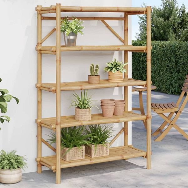 vidaXL Regal mit 5 Böden 100x40x150 cm Bambus, Top-Qualität, 366459