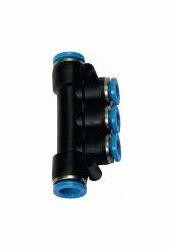 Riegler T-Mehrfachverteiler mit Steckanschluss, 3 reduzierende Abgänge, 109869