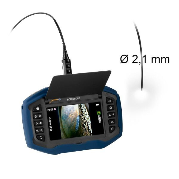 PCE Instruments Video Endoskop, TFT-Farbdisplay, 5 Zoll, Durchmesser Kamerakopf 2,1 mm, PCE-VE 270HRS