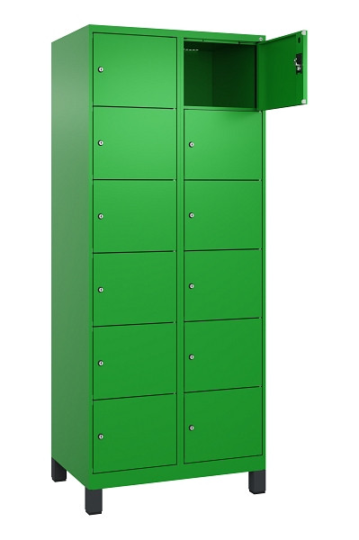 C+P Schließfachschrank Evolo PLUS, mit Füßen, 12 Fächer, 1950x800x500mm, 6037/6, 049010-226 S10026