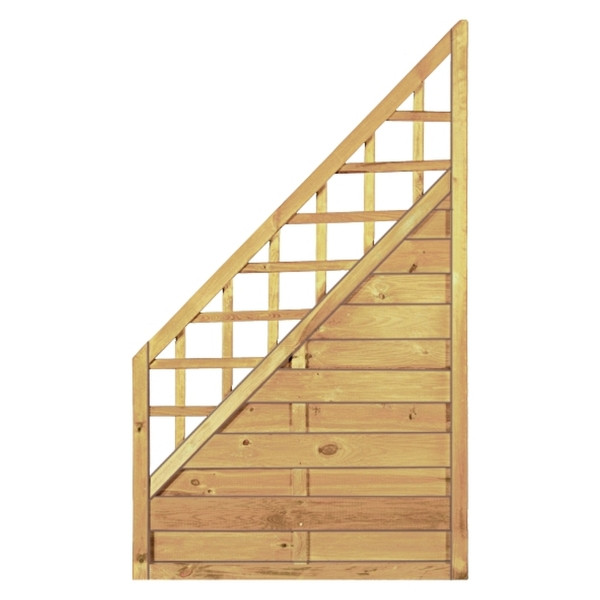 T&J Maxi-Massiv-Ranki-ECKE 90 x 150/60 cm, Rahmen 45/45 mm, kdi grün, Lamellen geriffelt & geschraubt, 11251