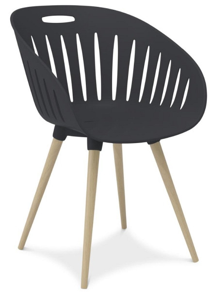 Deskin Schalenstuhl PALMA DV, Anthrazit, 540 x 570 x 810 mm, VE: 2 Stück, 348579