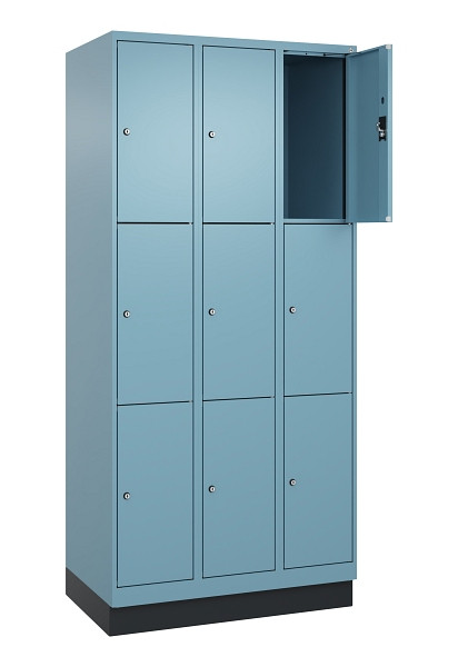 C+P Schließfachschrank Evolo PLUS, mit Sockel, 9 Fächer, 1950x900x500mm, 0010/00, 049020-303 S10021