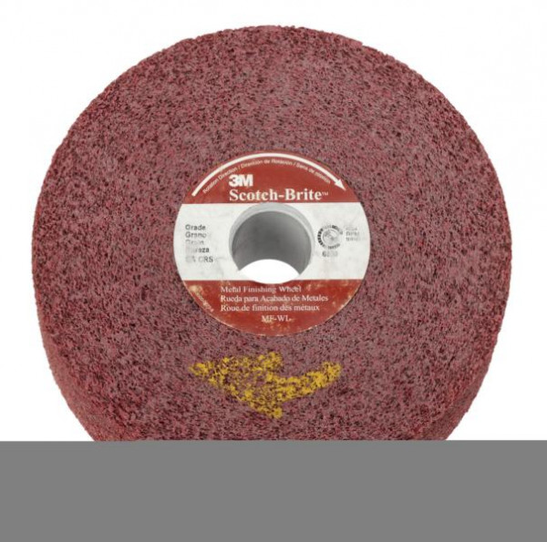 3M Scotch-Brite Metal Finishing gewickelte Kompaktscheibe MF-WL, 203 mm x 25,4 mm x 76 mm, 5A MED, VE: 3 Scheiben, 7100000490