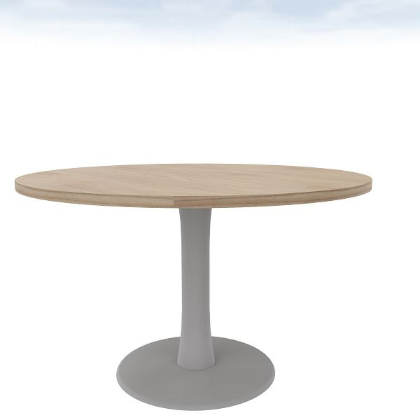 Quadrifoglio Konferenztisch IDEA, rund, Durchmesser 120cm Farbe: Platte Ulme / Gestell Alufarbig, COTC12C/1SZV