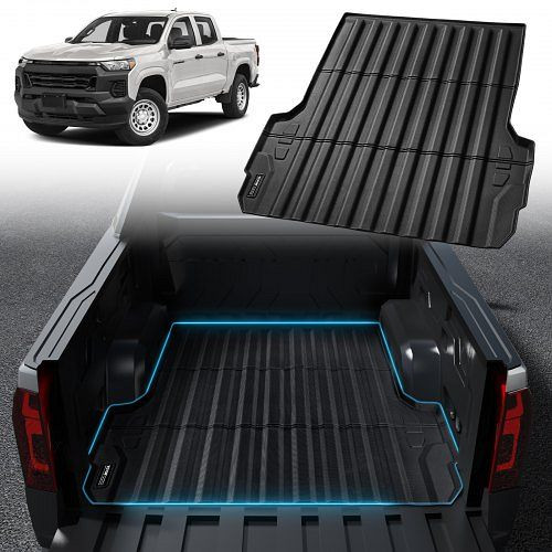 VEVOR Ladeflächenmatte für 2023–2024 Chevrolet Colorado/GMC Canyon, TPE, 1540x1440x35 mm, schwarz, ideal für Transport, TPEKCCCDTPEX80KVYV0