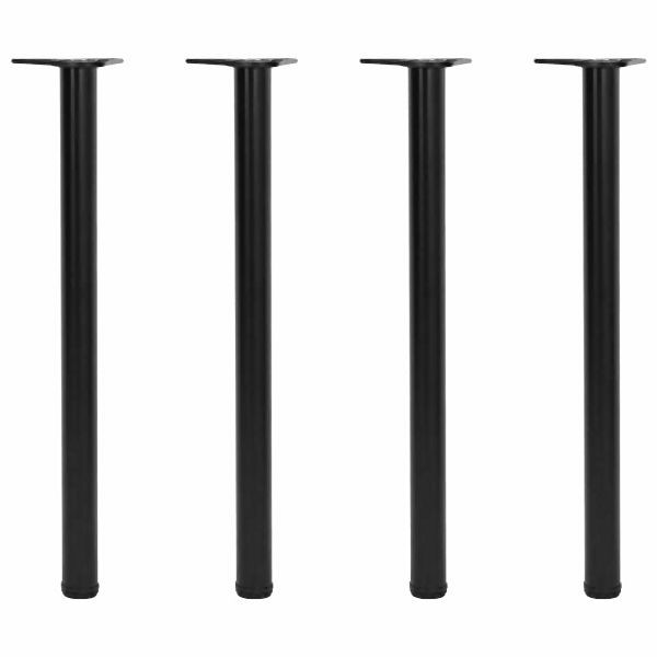 vidaXL 4 höhenverstellbare Tischbeine Schwarz 870 mm, 242149