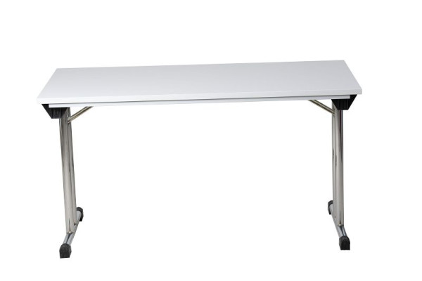 Gürkan Tisch, 80 x 160 x 75 cm, Verchromt, Grau, T Füße Rund, Rechteckig, FTB/R2.T.168, 111290