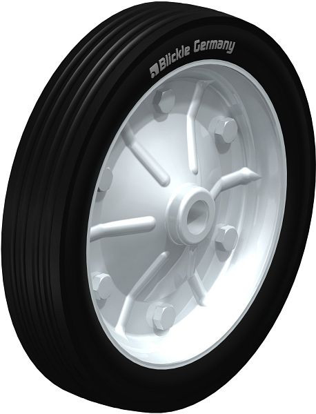Blickle V 302/25-75R Rad aus Vollgummi, Schwarz, 584508