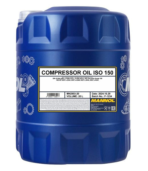 MANNOL 2903 Kompressoröl ISO 150, VE: 20 l, MN2903-20