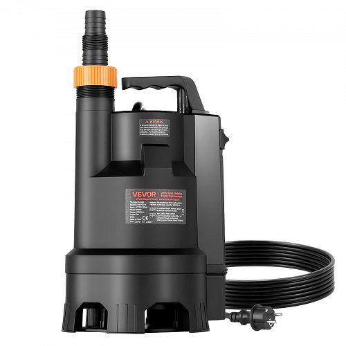 VEVOR 690W Tauchpumpe, 17500L/h, PP-GF20, für Abwasser, Schmutz- & sauberes Wasser, mit Schwimmerschalter, 9m Förderhöhe, QSWNBSL690W1CGLCB001V2