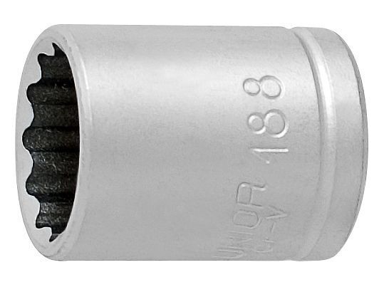 Unior Zwölfkant-Steckschlüssel mit Innenvierkant-Antrieb 1/4", 10 mm, 616865