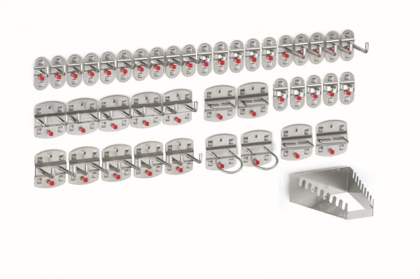 Kappes RasterPlan Werkzeughalter-Sortiment, 42-teilig alufarben, 4027.29.0001