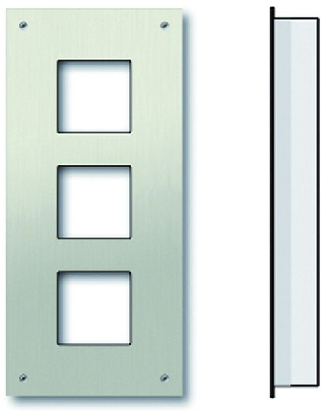 TCS Unterputzmontageset aus Frontplatte und UP-Kasten für Serie AMI, für 3 AMI-Module, ZAU2003-0030