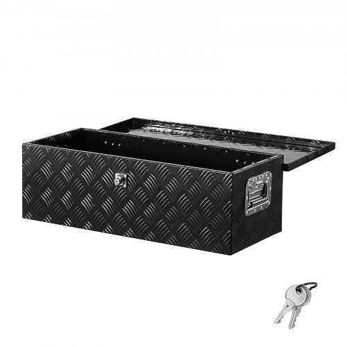 VEVOR Aluminium-Werkzeugkasten mit Griff & Schloss für Ladefläche, Schwarz (762 x 330,2 x 243,84 mm), LCZXGJX301392MXYR002V0