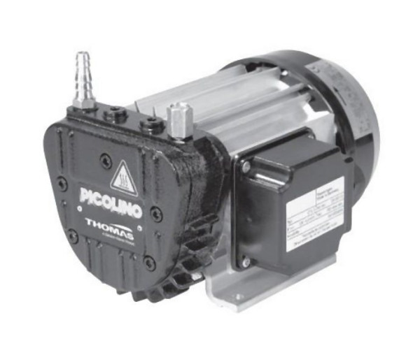Gardner Denver Thomas Drehschieberpumpe PICOLINO VTE 3 m³/h, Vakuumaggregat, 58 l/min, -850 mbar, 230V, ölfrei, 25130110