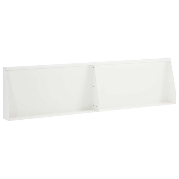 vidaXL Stützmauer 2-teilig 80 x 12 x 30 cm Stahl Weiß, 8015284