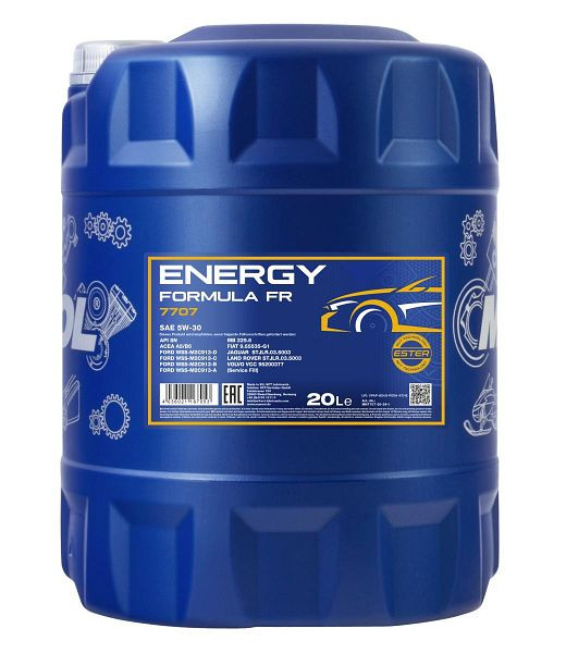 MANNOL Premium-Motorenöl 7707 Energy Formula FR 5W-30, VE: 20 l, MN7707-20