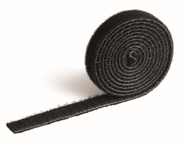 DURABLE Klett-Kabelbinder CAVOLINE® GRIP 10, 100 x 1 cm (L x B), schwarz, 503101