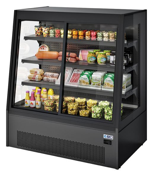 ISA Wandkühlregal GALAXY TN H150 1250 SLD, für Take-Away Kühlprodukte und Getränkekühlung, steckerfertig, Umluftkühlung, 4538054150125