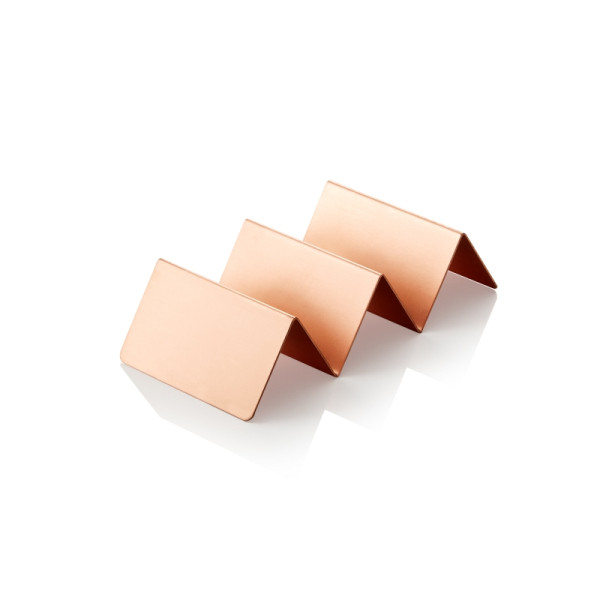 WAS Snackpresenter mit 2 Ablagen, 21 x 10 x 5 cm, kupferfarben, Edelstahl, 1666203