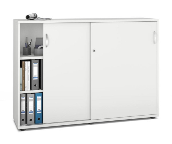 Deskin Schiebetürenschrank MULTI M pro, Dekor: Weiß, BxHxT: 1600 x 1140 x 420 mm, 272596