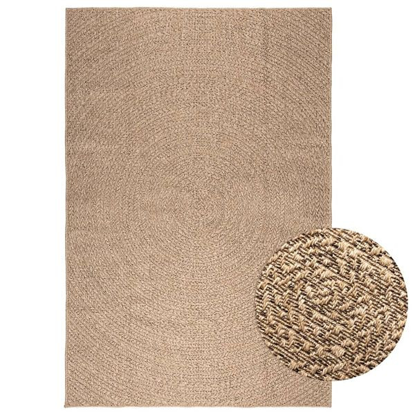 vidaXL Teppich 160x230 cm Jute-Optik Innen und Außen, 364841