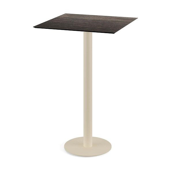 Feros Urban Stehtisch Sand gestell + Riverwashed Wood HPL 70x70 cm, 130061477