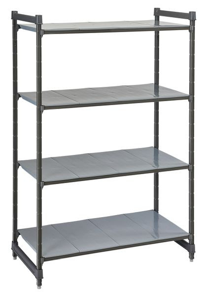 Cambro Camshelving® Basics Plus geschlossene Grundeinheit, 190 kg pro Fachboden, 4 Fachböden, 46 x 91,5 x 163 cm, CBU183664S4580
