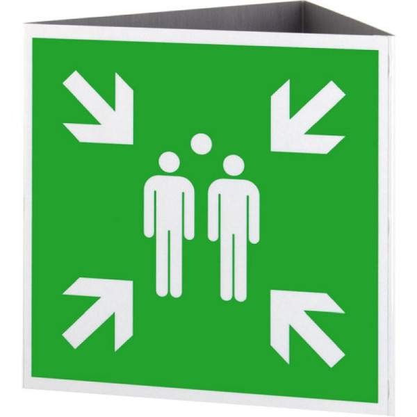 Stein HGS Dreieckkonstruktion Sammelstelle, 400 x 400 mm/ohne Text, 53.a2025