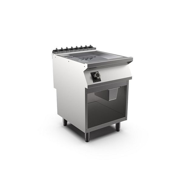 Mareno M1-900 elektrische Griddleplatte mit 2/3 glatter und 1/3 gerippter Chromplatte, 60cm, 600(B)x920(T)x900(H)mm, FT96EMCG, 191.248