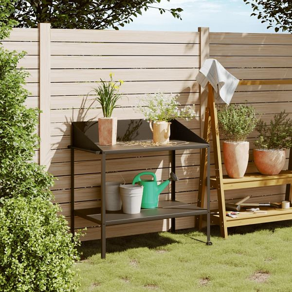 vidaXL Pflanzenständer Anthrazit 100x54,5x100 cm Verzinkter Stahl, 364536