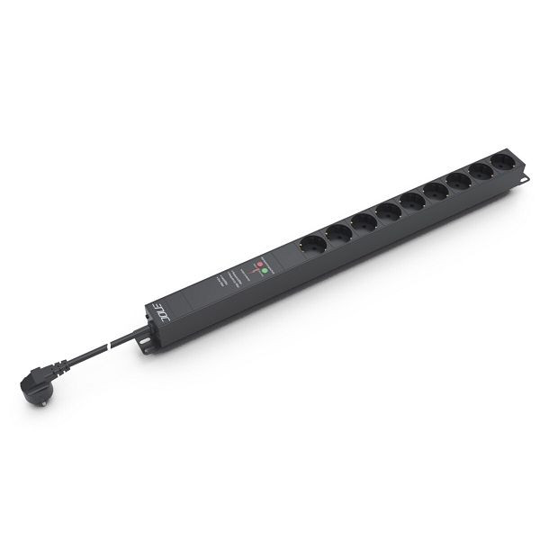 Enoc System Rack-Stromverteilung ÜSS 1HE 9Steckdose mit 230V LED Überspannungskategorie: 2, 145230