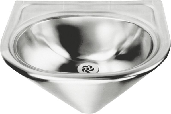 KWC Einzelwaschtisch, Edelstahl, 450x280x400 mm, Hinterwandmontage, 2000100349