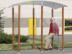 DENIOS Raucherunterstand, freistehend, 2 m², Holzrahmen, 210530