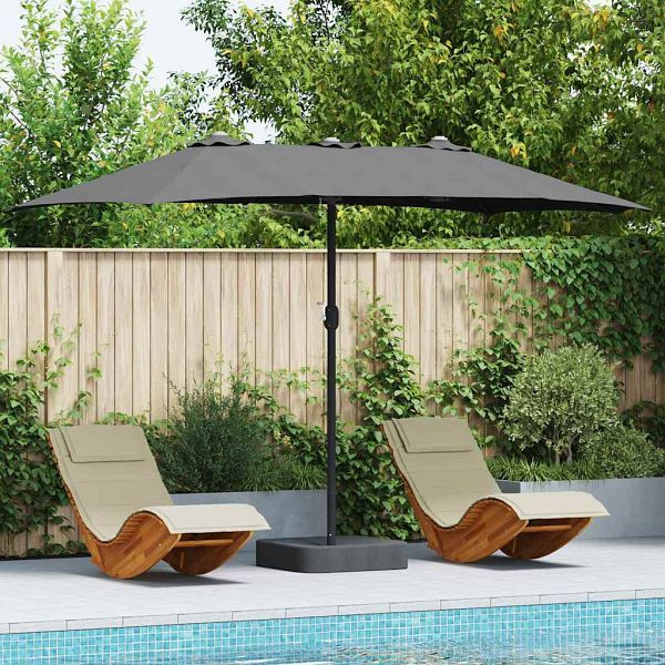vidaXL Gartenparasol Anthrazit 385 x 209 x 244 cm Stoff, 42003277