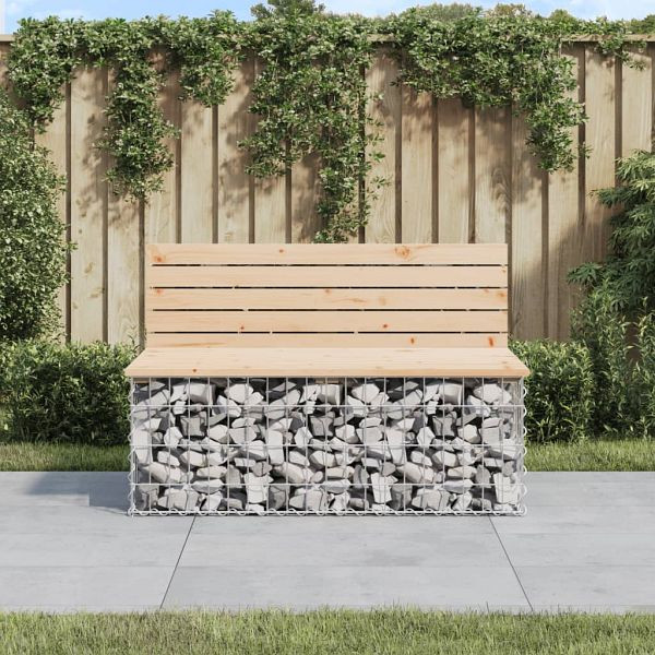 vidaXL Gartenbank aus Gabionen 103x70x65 cm Massivholz Kiefer, 834374