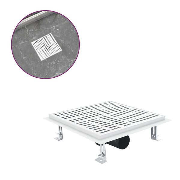 vidaXL Duschablauf 28 x 28 cm Edelstahl, 146004, 8719883783109