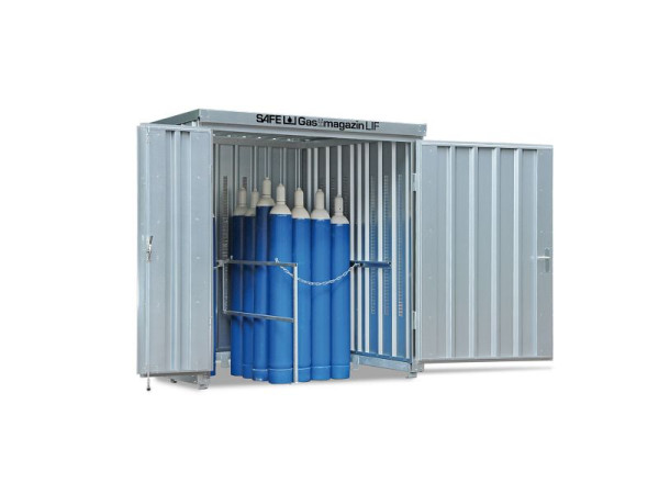 SÄBU SAFE Gasmagazin 224 LIF, verzinkt, montiert, ohne Boden, 2.100 x 1.140 x 2.250 mm, F11755