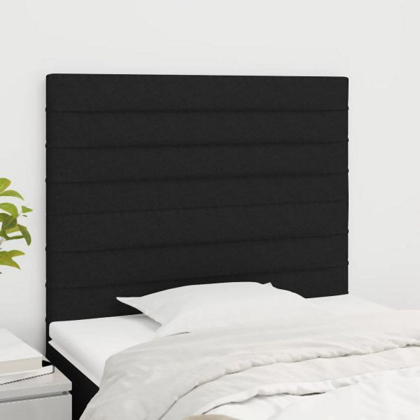vidaXL Kopfteile 2 Stück Schwarz 80x5x78/88 cm Stoff, 3116448