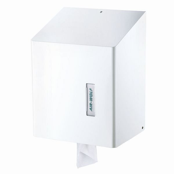Air Wolf Rollenhandtuchspender, Serie Omega, H x B x T: 373 x 279 x 211 mm, Edelstahl weiß, 29-425