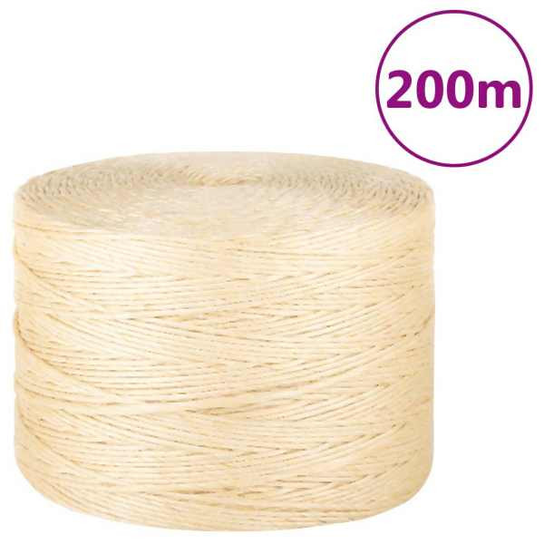 vidaXL Seil 100% Sisal 3 mm 200 m, 155004, 8720845457495