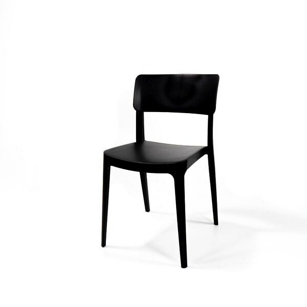 Feros Wing Chair Schwarz, Stapelstuhl Kunststoff, 50916