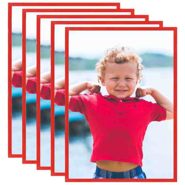 vidaXL Bilderrahmen Collage 5 Stück für Wand Tisch Rot 70x90 cm MDF, 332405