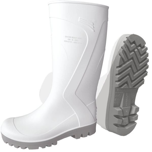 L+D BIANCO PVC-Stiefel, weiß, mit weißer oder grauer Sohle EN 20347, Größe: 39, 24951-39