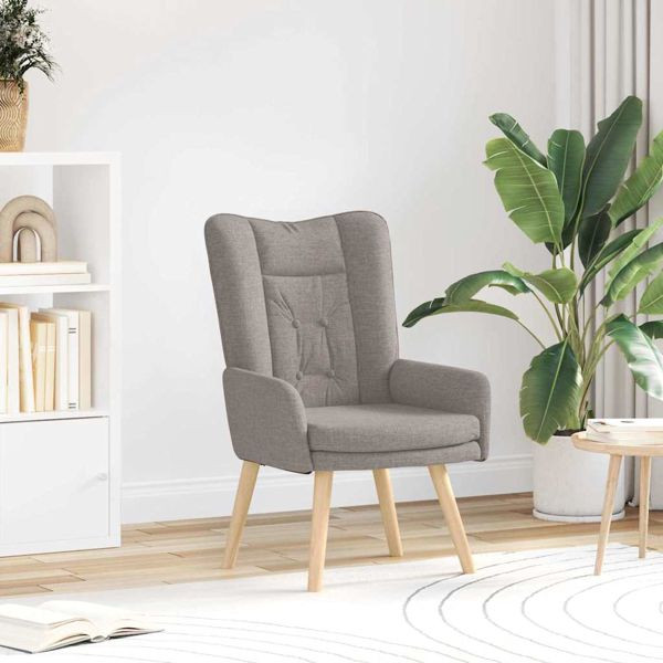 vidaXL Entspannungsstuhl Taupe 63 x 67 x 94 cm Stoff, 42001830