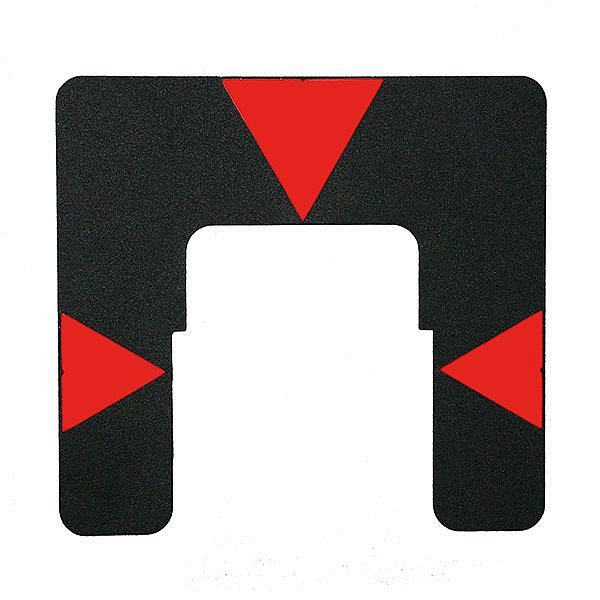 proNIVO Metallzieltafel, Typ GZT4, schwarz und rot, 206-6335-26-R