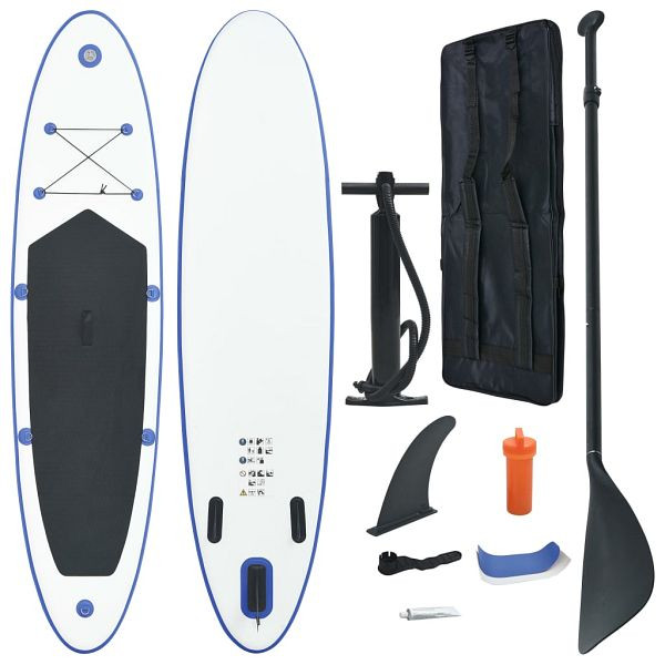 vidaXL SUP-Board Aufblasbar Blau und Weiß, Material: PVC: 100%, 90633