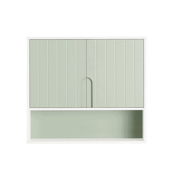 SoBuy Hängeschrank mit 2 Türen Grün 60x15x54cm, Modern, BZR140-GR